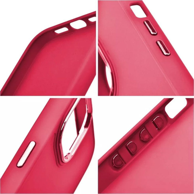 Këllëf FRAME për Samsung Galaxy S24, TPU, skaje të forcuara, ngjyrë raspberry