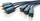 Kabllo video komponent Clicktronic Casual Series, 3x RCA mashkull, 3 m, blu i errët