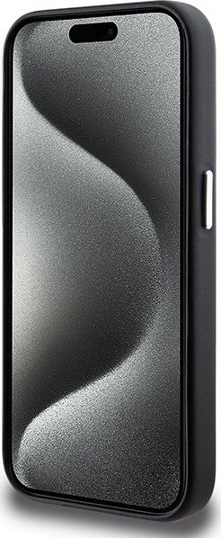 Kapak telefoni BMW Signature Wrapped Metal me MagSafe për iPhone 15 Pro 6.1", i zi