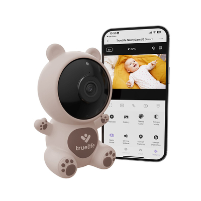 Niania TrueLife NannyCam R3 Smart, kamera Full HD, vizion nate, bezhë
