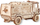 Puzzle druri 3D MAZ 5309RR, model kamioni gare, shkallë 1:30, ngjyrë druri natyrale