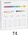 Ѕиден LED контролер MI-T4, 5 канали RGB+CCT, 4 зони, 2.4GHz, 230V, бел