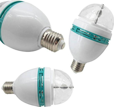 Llambë disko LED rrotulluese, E27, 3W RGB, shumëngjyrëshe
