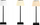 Lampë tavoline Tracer Pluto, LED, USB C, e zezë