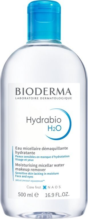 Мицеларна вода Биодерма Хидрабио H2O, за дехидрирана и чувствителна кожа, 500 ml