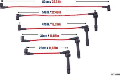 Kabllo ndezjeje PowerTEC për BMW M3 E30 2.3L 86-92, set sportiv, 8 mm silikon, blu