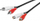 Kabllo zgjatuese audio RCA Goobay 50026, 2x RCA mashkull në 2x RCA femër, 2.5 m, e zezë