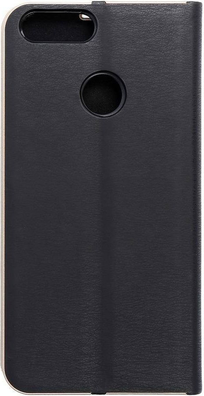 Këllëf libri Vennus për Huawei P Smart, lëkurë eko, me magnet, i zi