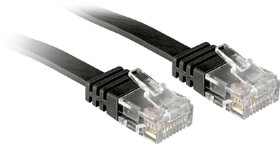 Kabllo rrjeti Lindy Flat Cat6, 5m, e zezë
