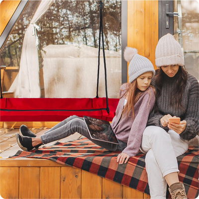 Lëkundëse drejtkëndore Neo-Sport Swingo2, 110 x 70 cm, për oborr, e kuqe
