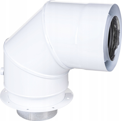 Adapter oxhaku SpiroFlex TKW 80/110 në 80/125, i bardhë
