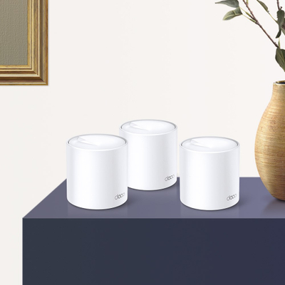 Sistem mesh Wi-Fi TP-Link AX1800, Wi-Fi 6, set 3 pjesë, i bardhë