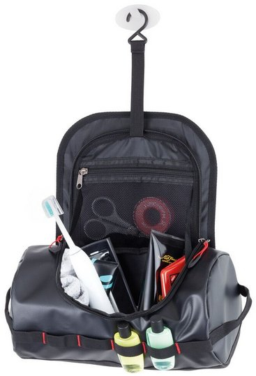Çantë tualeti Troika Hanging Dopp Kit, organizuese për udhëtime, e zezë gri