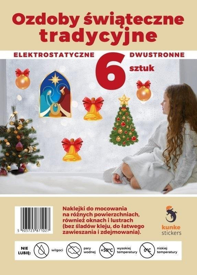 Dekorim dritareje Springos, set me 6 copë, elektrostatik, shumngjyrësh