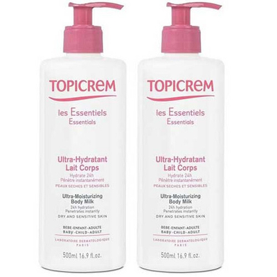Losion për trup Topicrem (Ultra-Moisturizing Body Milk), 2 x 500 ml
