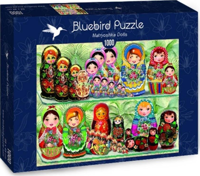 Puzzle Bluebird Matryoshka Dolls, 1000 copa, shumëngjyrësh