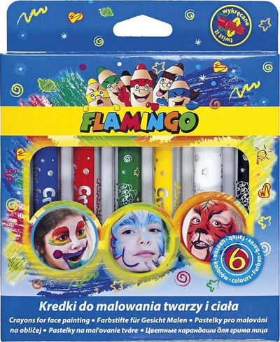 Set ngjyra për fytyrë për fëmijë Titanum, 6 ngjyra