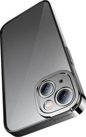 Kapak telefoni Baseus Glitter Series për iPhone 14 Plus, transparent, i zi