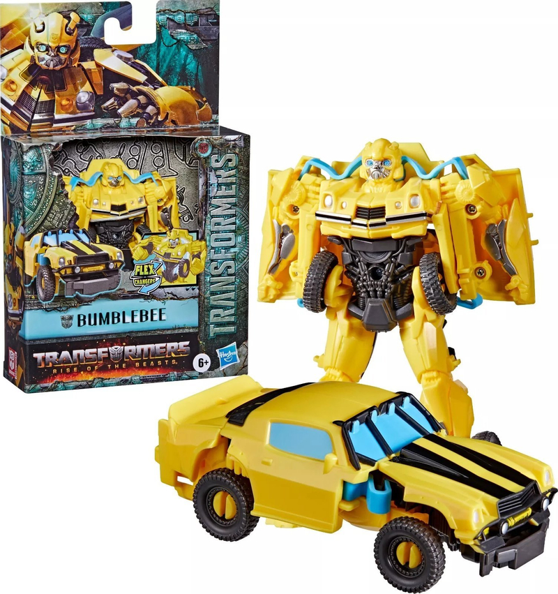 Lodër figurë Hasbro Transformers Bumblebee Flex Changer, Rise of the Beasts, transformuese, e verdhë