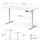 Tavolinë elektrike SENSE7 NOJO LIGHT, 140 x 70 cm, e bardhë