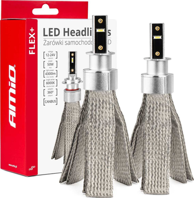 Llamba LED makine AMiO Flex+ H3, Canbus, 6000K, 12V 24V, e bardhë
