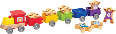 Lodër tren Hape Monkey Number Train, për mësu numrat, me majmunë, shumëngjyrësh