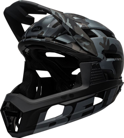 Helmetë çiklizmi Full Face Bell Super Air R Mips Spherical, MTB, e bardhë infrakuqe mat me shkëlqim