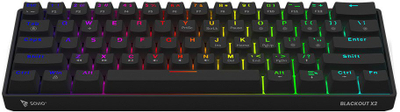 Tastierë mekanike SAVIO Blackout X2, 60%, RGB, me kabllo, e zezë