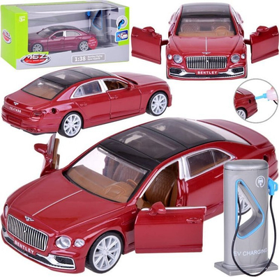 Lodër makinë metalike Bentley Flying Spur Hybrid ZA5046, shkallë 1:38, me dritë edhe zë, ngjyrë burgundy