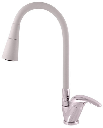 Славина за кујна Domoletti DSA506.5/13S, ротирачки излив, една рачка, сива со хром
