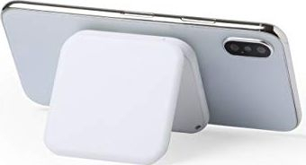 Karikues wireless portativ me vakum, 10W, me mbajtëse, i bardhë
