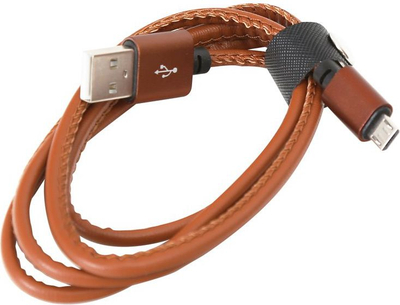 Kabllo lidhëse USB A - MicroUSB. 1m, kafe