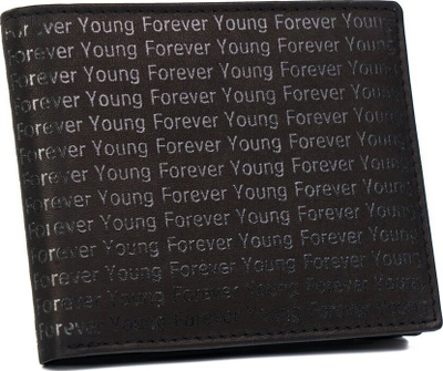 Portofol lëkure Forever Young Lumarko, dizajn horizontal, me shumë ndarje, i zi