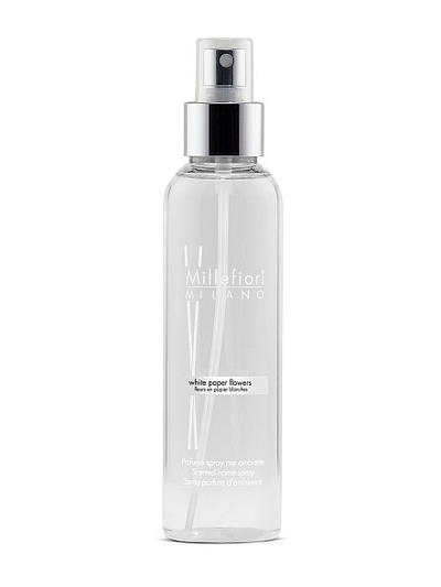 Sprej aromatik për shtëpi Millefiori Milano Natural White Paper Flowers, 150 ml
