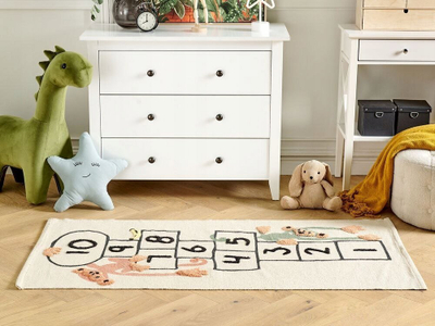 Tapet për kalamaj KATIET Cotton Kids Rug Hopscotch, pambuk, 80 x 150 cm, shumëngjyrësh