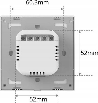 Ѕиден смарт прекинувач Sonoff M5 2C 80W, WiFi, Matter, бел