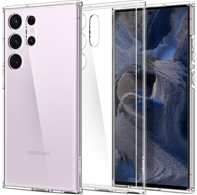 Mbrojtëse Spigen Ultra Hybrid për Samsung Galaxy S23 Ultra, transparente