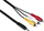 Kabllo Hama Video 3.5 mm jack, 4-pin. - 3 RCA, 1.5 m, 43119