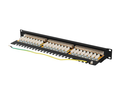 Patch panel rrjeti Gembird 24 porta, 1U 19", Cat.6A FTP, i zi