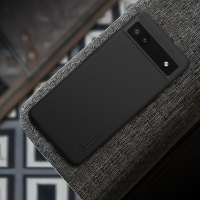 Kapak telefoni Nillkin Frosted Shield për Google Pixel 6a, plastikë e fortë, i zi