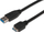 KAbllo Digitus USB-A - microUSB, 0.25m, e zezë
