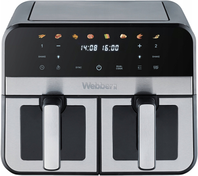 Фритеза со воздух Webber AF900, 9L, две комори, црна