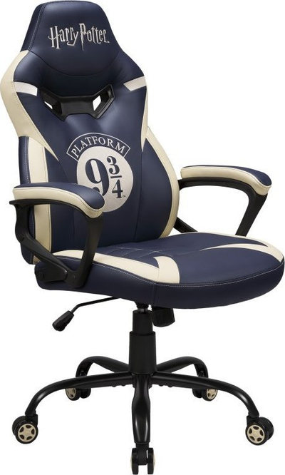 Karrige gaming Subsonic Harry Potter Junior, ergonomike, me rrota, blu e artë