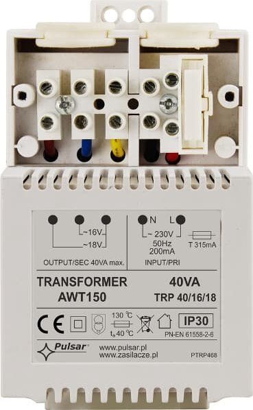 Transformator Pulsar AWT150, 40VA, 16V 18V AC