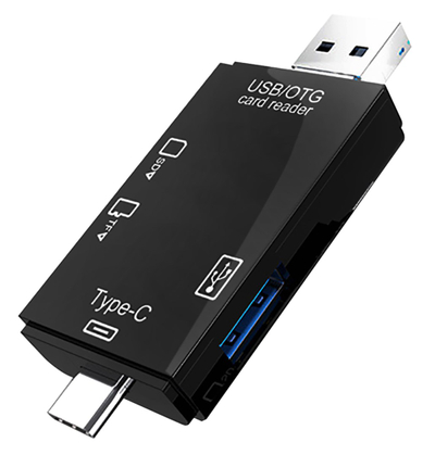 Lexues kartash Vakoss TC-R425X, USB MicroUSB USB-C, 6 me 1, gri