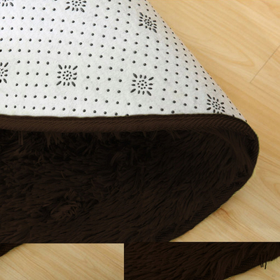 Tapet rrumbullak Strado Round Shaggy, 80 cm, push i gjatë 3.5 cm, kafe e errët