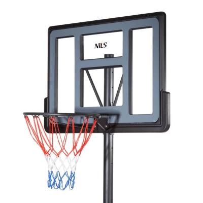 Kosh basketbolli Nils Extreme ZDK321, lartësia i rregullueshëm 150 305 cm, diametri i unazës 45 cm, i zi
