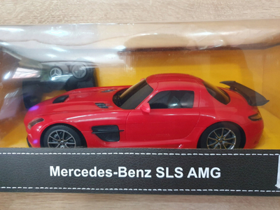 Makinë me pult Rastar Mercedes-Benz SLS AMG, shkallë 1:18, rreth 26 cm, e kuqe