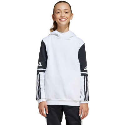 Дуксер со капуљача Adidas Squadra 25 Sweat Hoody Jr JD4807, памук, за деца, црна