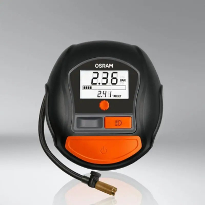 Kompresor gomat OSRAM TYREinflate 1000, digjital, 12V, i zi me portokalli